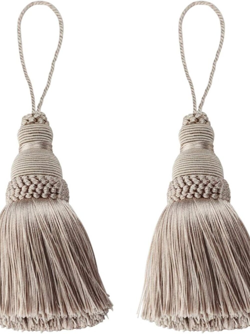 2Pcs Colorful Tassel Key Tassels DIY AccessoriesKhaki